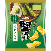 カルビー  堅あげポテト塩わさび味 60g×12個 (1ケース)