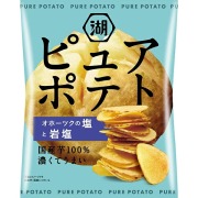 湖池屋 ピュアポテトオホーツクの塩と岩塩 55g×12個 (1ケース)