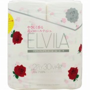 エルビラ［バラ］ トイレットロール ダブル 30m×4ロール×12セット入り (1ケース)