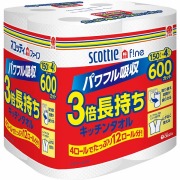 スコッティ ファイン 3倍長持ちキッチンタオル 150カット×4ロール×12セット入り (1ケース)