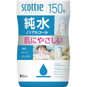 スコッティ ウェットティシュー 純水 ノンアルコール 150枚
