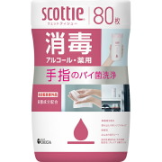 スコッティ ウェットティシュー 消毒アルコール 80枚【指定医薬部外品】