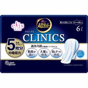 エリス 朝まで超安心 クリニクス （量が心配な人用）羽つき 6枚×3袋【医薬部外品】