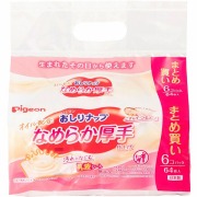 おしりナップ オイル配合 なめらか厚手仕上げ 64枚×6個パック×6袋入り(1ケース)