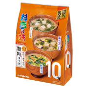 お徳用 フリーズドライ顆粒みそ汁 料亭の味アソート 79ｇ（とうふ：7ｇ×4食、野菜：9ｇ×3食、揚げなす：8ｇ×3食）×12個 (1ケース)