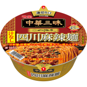 明星 中華三昧カップ 四川飯店 汁なし四川麻辣麺 117g×12個 (1ケース)