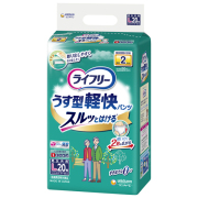 ライフリーうす型軽快パンツL20枚×4パック【直送品】