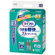  ライフリーうす型軽快パンツLサイズ2回吸収30枚入×2パック【直送品】