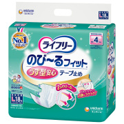  ライフリーのび－るフィットうす型安心テ－プＬ１８枚×4パック【直送品】