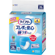 ライフリーズレずに安心うす型紙パンツ専用尿とりパッド4回 26枚×3個 (1ケース)
