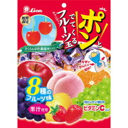 ライオン菓子　ポンとでてくるフルーツ玉キャンディー 111g×6個入り(1ケース)