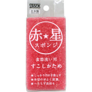 ASSO 赤星スポンジ 食器洗い用 1個