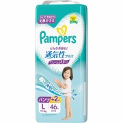 パンパース 通気性プラス パンツ L 46枚×4袋入り(1ケース)
