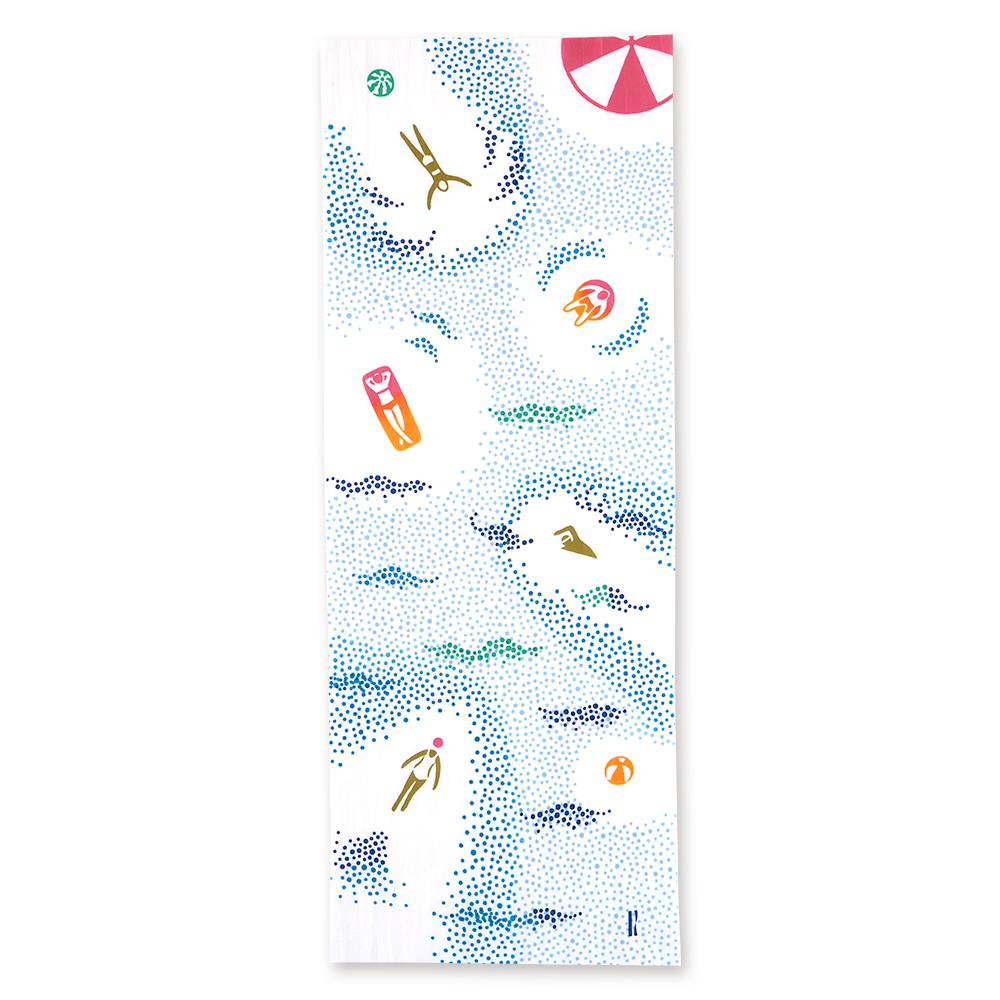 手ぬぐい　ここかしこ　水玉