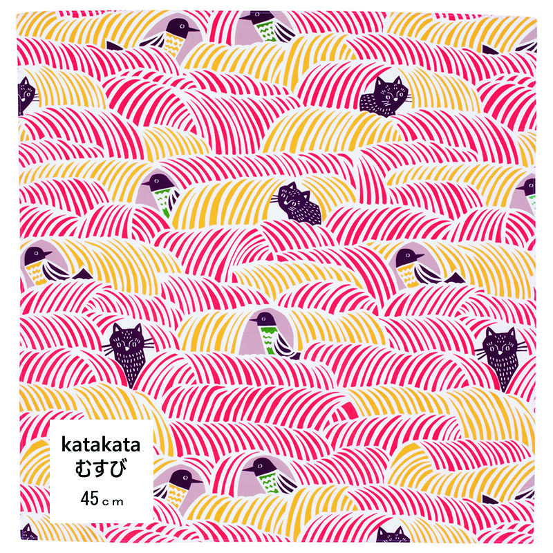 katakata　ねこととり　ピンク