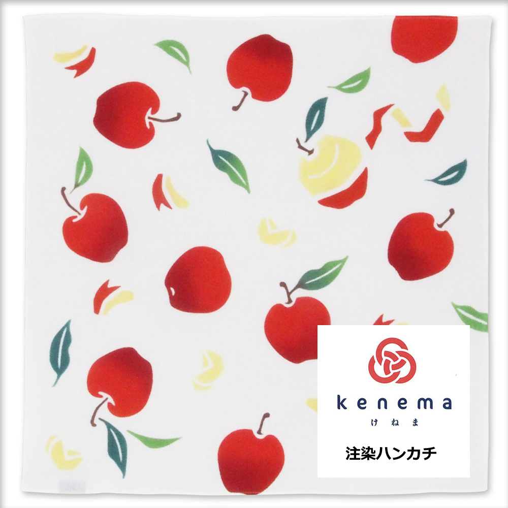 気音間　注染手ぬぐい　リンゴ