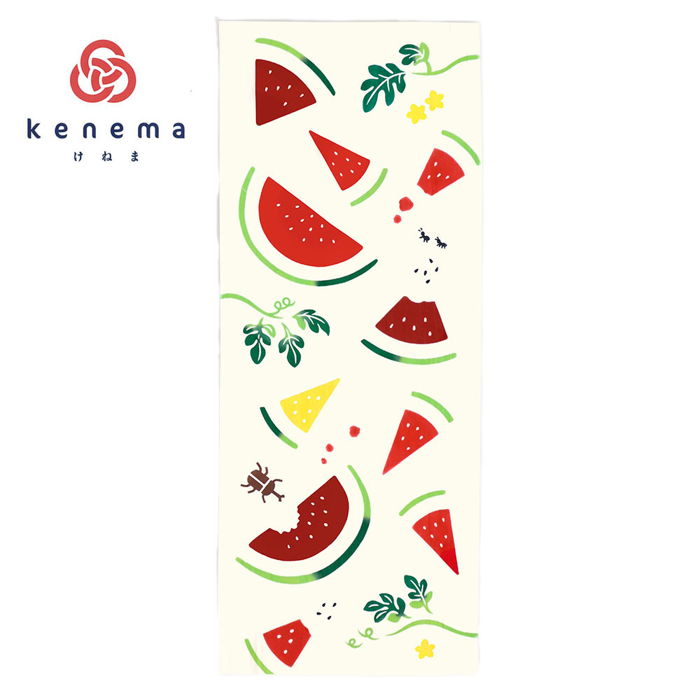 気音間　手ぬぐい　食べ頃スイカ