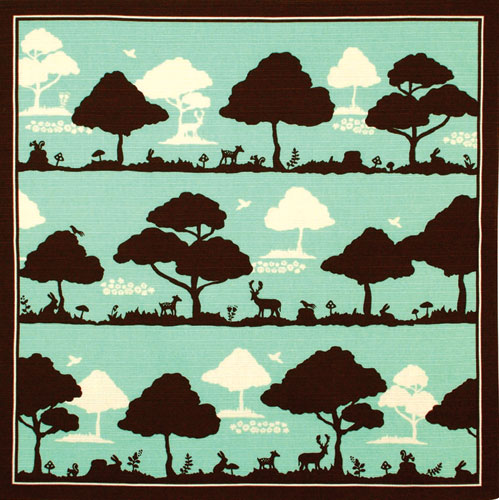 残りわずか　気音間　綿 小 風呂敷 約50cm 【森の仲間たち】