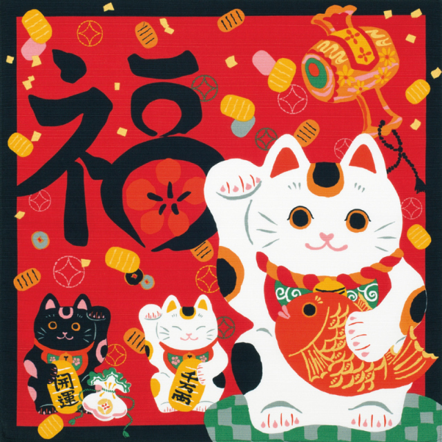 綿小　招き猫