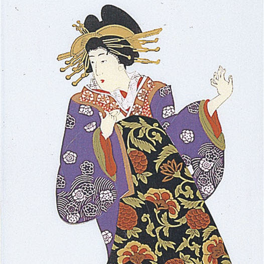 浮世絵手ぬぐい　おいらん