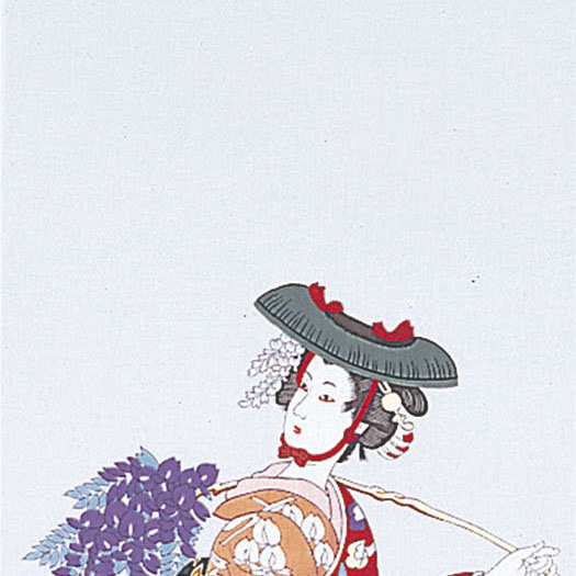 浮世絵手ぬぐい　藤娘