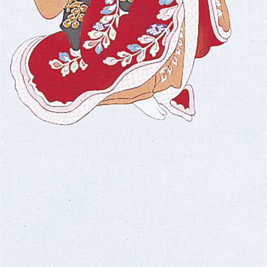 浮世絵手ぬぐい　藤娘