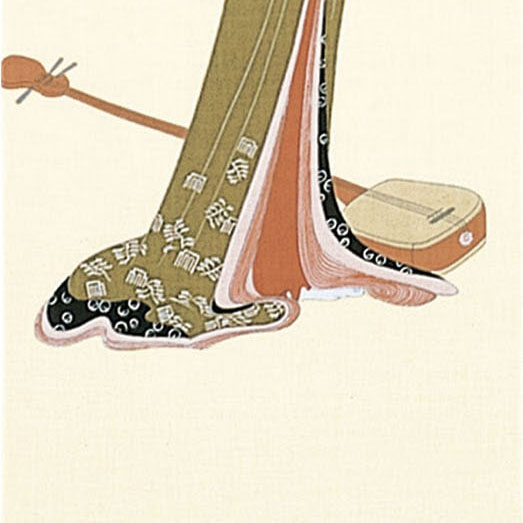 浮世絵手ぬぐい　芸者