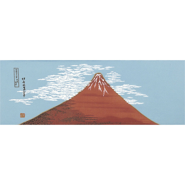 浮世絵 手ぬぐい 日本製 手拭い 【赤富士】 風呂敷は京都のいーふろしきや