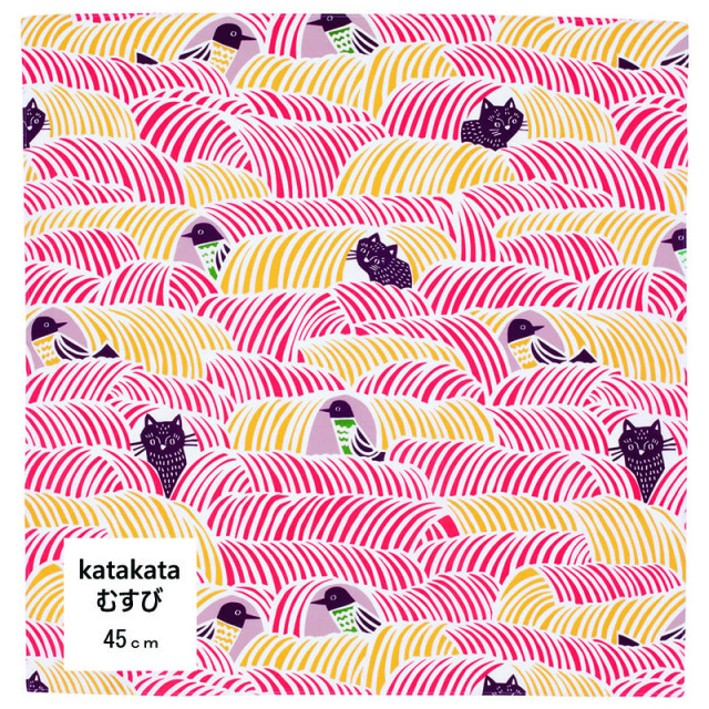 katakata　ねこととり　ピンク