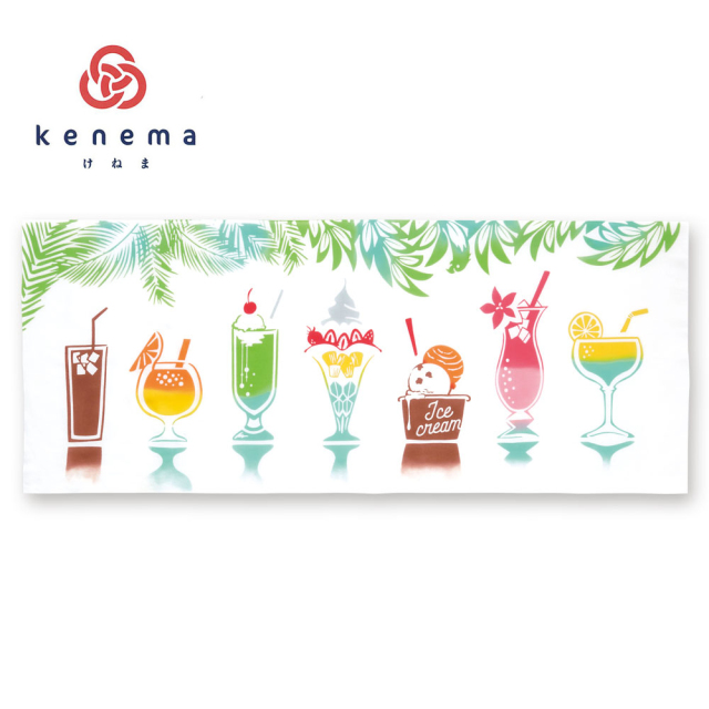 気音間　手ぬぐい　トロピカルジュース