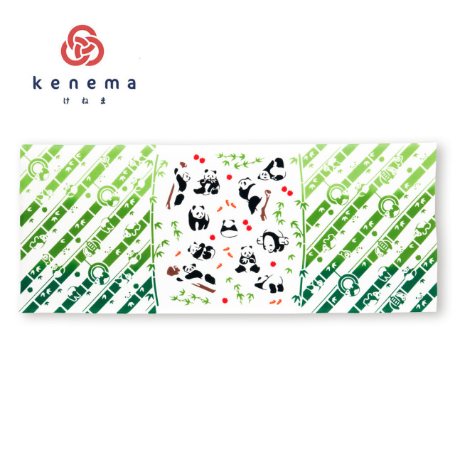 気音間手ぬぐい　パンダ日和