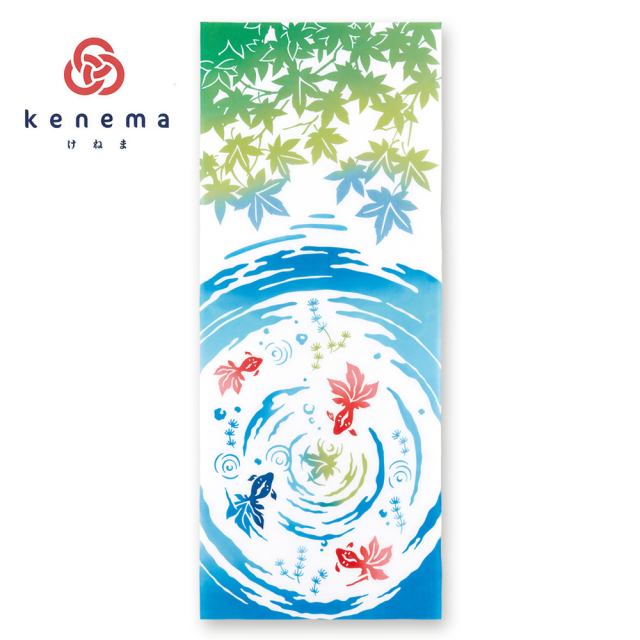 気音間　手ぬぐい　清涼金魚