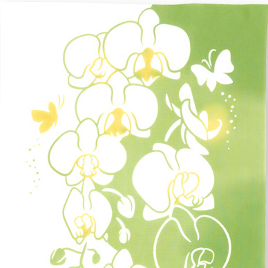 気音間手ぬぐい　胡蝶舞う