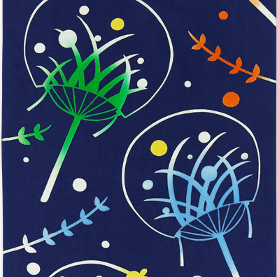 気音間手ぬぐい　夜涼み蛍