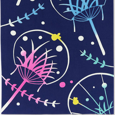 気音間手ぬぐい　夜涼み蛍