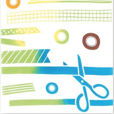 気音間手ぬぐい　カラフルマステ