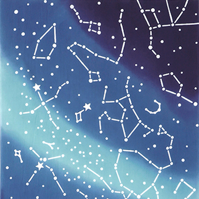 気音間　手ぬぐい　星空キャンプ
