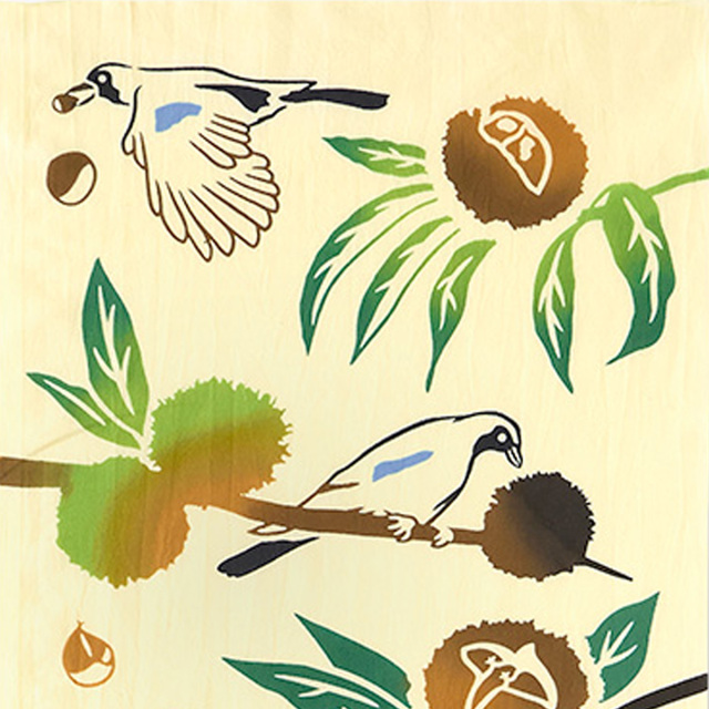 気音間手ぬぐい　栗カケス