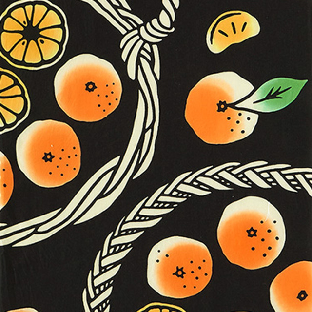 気音間手ぬぐい　お蜜柑