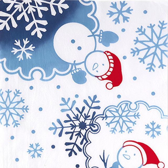 気音間手ぬぐい　雪花舞う