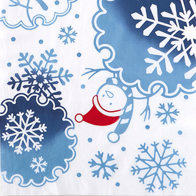 気音間手ぬぐい　雪花舞う