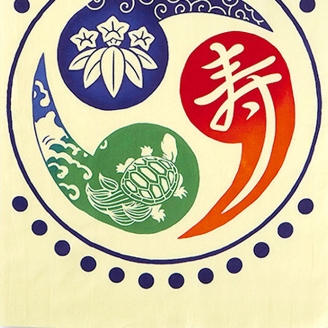 気音間手ぬぐい　寿太鼓