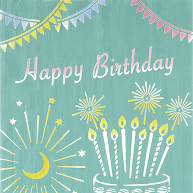 JIKAN STYLE手ぬぐい　HappyBirthday
