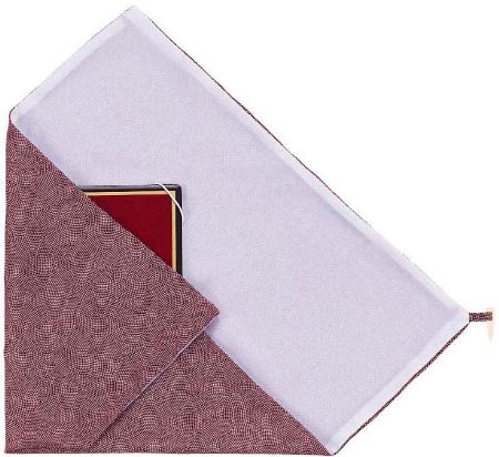 正絹鮫小紋台付ふくさ　紫