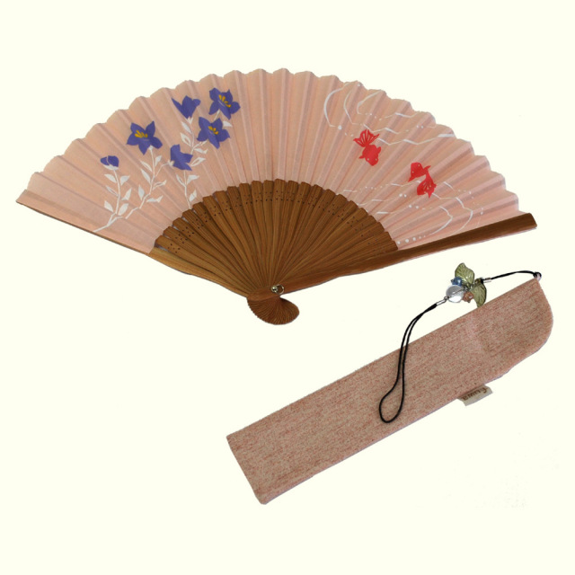 扇子 G022-10501-62 桔梗金魚ピンク