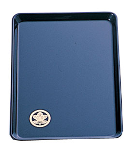 儀式用品 切手盆/越前塗(木製)/無地/家紋入