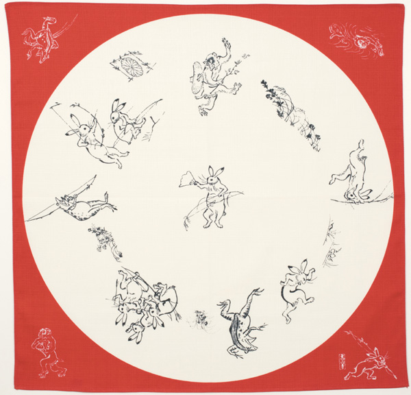 鳥獣人物戯画　丸窓 アカ