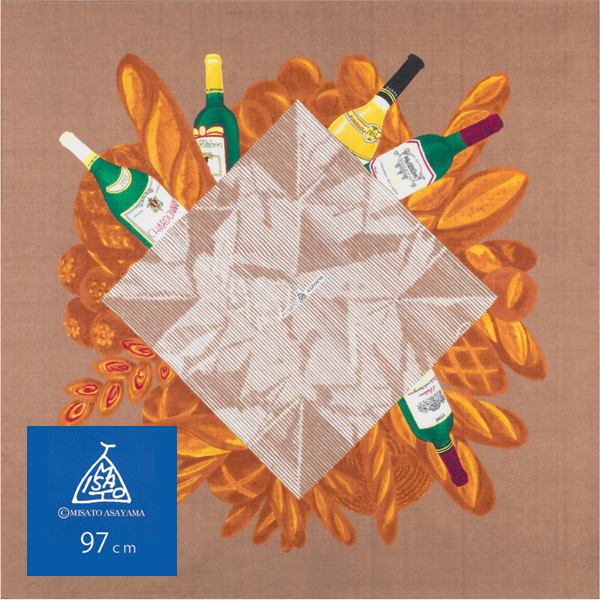 浅山美里 綿風呂敷 約75cm【水族館】 風呂敷は京都のいーふろしきや