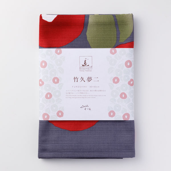 夢二　二四巾　つばき　グレー