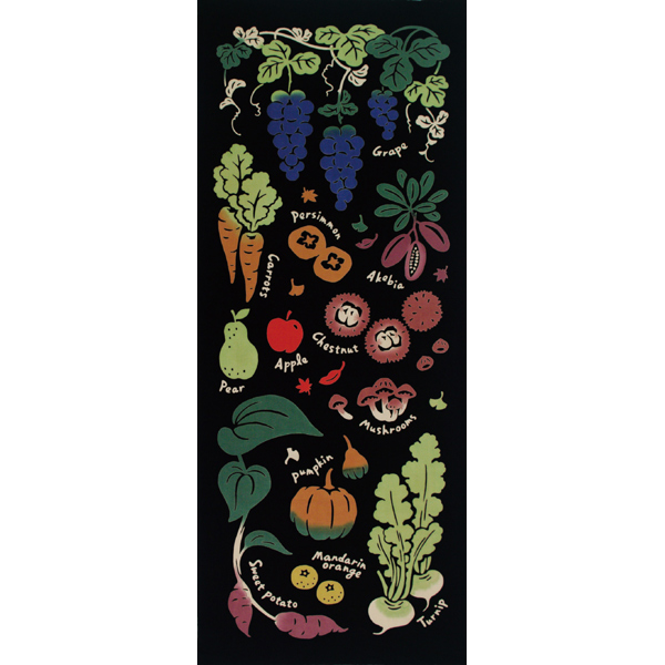 注染手ぬぐい　日本製　気音間　手ぬぐい　【秋の実り】